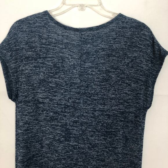 Rachel Roy Short Sleeve Faux Wrap Blue Top Size S - Picture 3 of 6